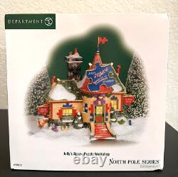 Department 56 North Pole Series 799916 Jolly's Jigsaw Puzzle Workshop 2007 New