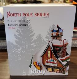 Department 56 North Pole Series Bob's Sled Thrill Ride Porcelain Lighted 2015