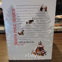 Department 56 North Pole Series Bob's Sled Thrill Ride Porcelain Lighted 2015