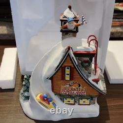 Department 56 North Pole Series Bob's Sled Thrill Ride Porcelain Lighted 2015