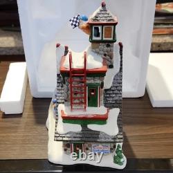Department 56 North Pole Series Bob's Sled Thrill Ride Porcelain Lighted 2015