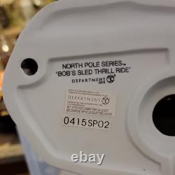 Department 56 North Pole Series Bob's Sled Thrill Ride Porcelain Lighted 2015