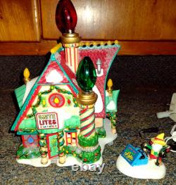 Department 56 North Pole Series Brite Lites Bulb Factory Illuminated House Boxed