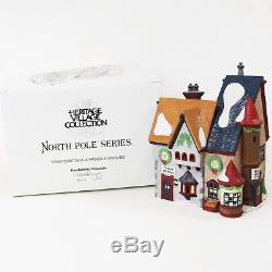 Department 56 North Pole Series Christmas Village Lot 6 Houses Chapel Bakery