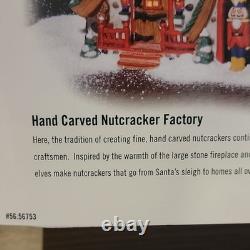 Department 56 North Pole Series Hand Carved Nutcracker Factory Illuminated Box