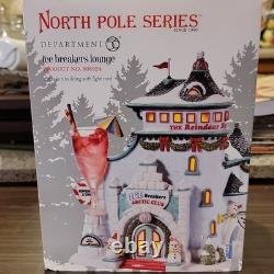 Department 56 North Pole Series Ice Breakers Lounge Porcelain Illuminated