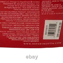 Department 56 North Pole Series Jacques' Jack In The Box Shop NIB