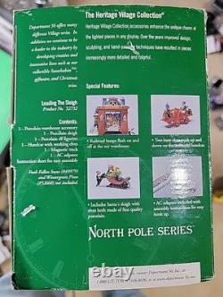Department 56 North Pole Series Loading The Sleigh #52732 Clean