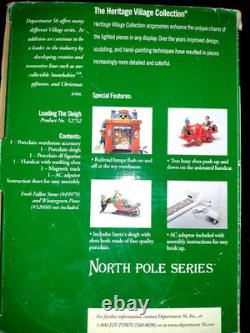 Department 56 North Pole Series Loading the Sleigh Christmas Village Set #52732
