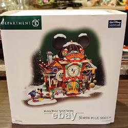 Department 56 North Pole Series Mickey Mouse Watch Factory Illuminated Porcelain