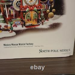 Department 56 North Pole Series Mickey Mouse Watch Factory Illuminated Porcelain