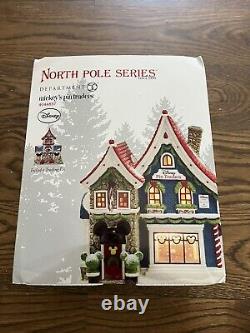 Department 56 North Pole Series Mickey's Pin Traders DISNEY House, 8.18 MINT