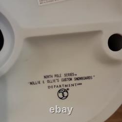 Department 56 North Pole Series Nollie & Ollie's Snowboards Porcelain 2008