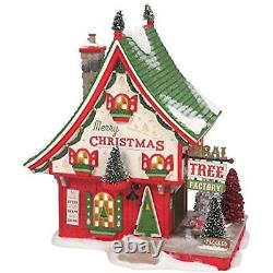 Department 56 North Pole Series North Pole Sisal Tree Factory Lighted Building