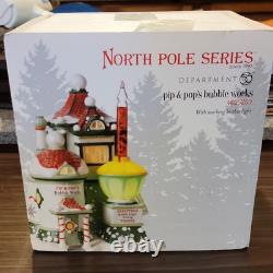 Department 56 North Pole Series Pip & Pop's Bubble Works Porcelain House 2012