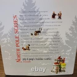 Department 56 North Pole Series Pip & Pop's Bubble Works Porcelain House 2012