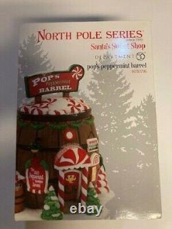 Department 56 North Pole Series Pop's Peppermint Barrel