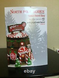 Department 56 North Pole Series Pop's Peppermint Barrel #4030716