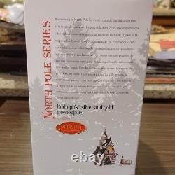 Department 56 North Pole Series Rudolph Silver & Gold Tree Toppers House 2014