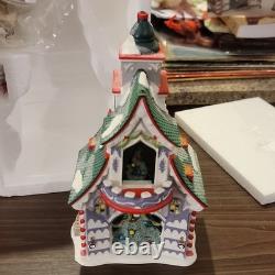 Department 56 North Pole Series Rudolph Silver & Gold Tree Toppers House 2014