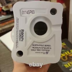 Department 56 North Pole Series Rudolph Silver & Gold Tree Toppers House 2014