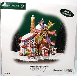 Department 56 North Pole Series THE CHRISTMAS CANDY MILL Lit/Animated VIDEO Mint