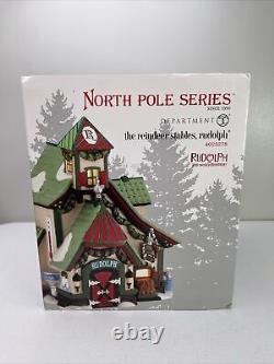 Department 56 North Pole Series The Reindeer Stables, Rudolph 4025278 2012