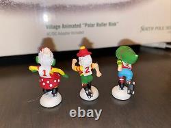 Department 56 North Pole Series VILLAGE ANIMATED POLAR ROLLER RINK RETIRED