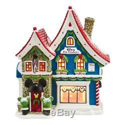 Department 56 North Pole Series Village Mickey's Pin Traders with Pin Lig. New