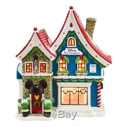 Department 56 North Pole Series Village Mickeys Pin Traders with Pin Light 8.18