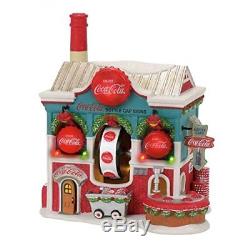 Department 56 North Pole Snow Village Coca-cola Bottle Cap Factory Miniature