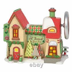 Department 56 North Pole Village A Stitch in Yule Time Animated Lit Building