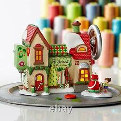 Department 56 North Pole Village A Stitch in Yule Time Animated Lit Building