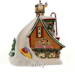 Department 56 North Pole Village Bob's Sled Thrill Ride Lit House 4044838 RARE