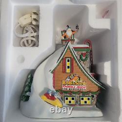 Department 56 North Pole Village Bob's Sled Thrill Ride Lit House 4044838 RARE