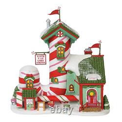 Department 56 North Pole Village Candy Striper Lit Animated Building, 7 Inch