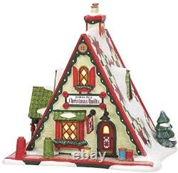 Department 56 North Pole Village Christmas Quilts Building 6 Inch 6009771