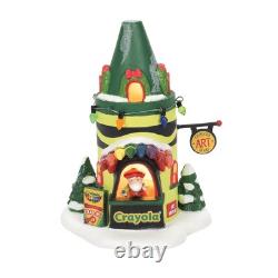 Department 56 North Pole Village Crayola Art Center Lit Building, 5.67 Inch
