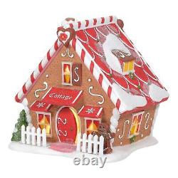 Department 56 North Pole Village Ginger's Cottage Lit Building, 5.12 Inch, Mu