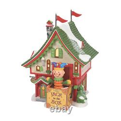 Department 56 North Pole Village Jacques Jack in the Box Lit Building, 6.5 Inch