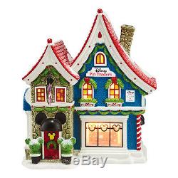 Department 56 North Pole Village MICKEY'S PIN TRADERS, With PIN 4044837 Dept 56