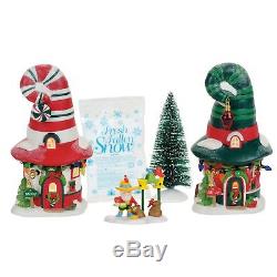 Department 56 North Pole Village Merry Lane Cottages Boxed Set, Multicolor New