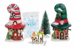 Department 56 North Pole Village Merry Lane Cottages Figurine Set 4056664 New