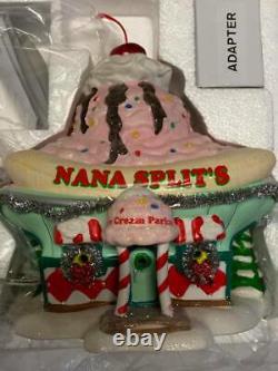 Department 56 North Pole Village Nana Split's Ice Cream Parlor Lit House Rare