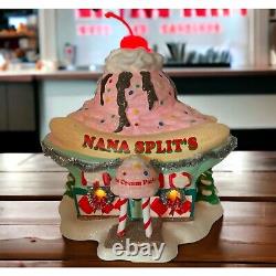 Department 56 North Pole Village Nana Split's Ice Cream Parlor Santas Sweet Shop