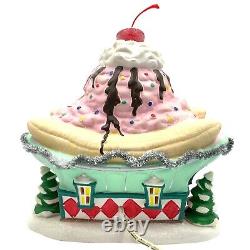 Department 56 North Pole Village Nana Split's Ice Cream Parlor Santas Sweet Shop