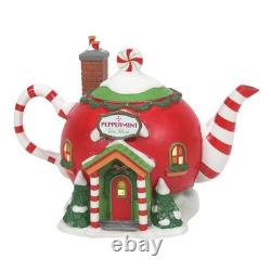 Department 56 North Pole Village Peppermint Tea Shop 5.32 Inch, Multicolor
