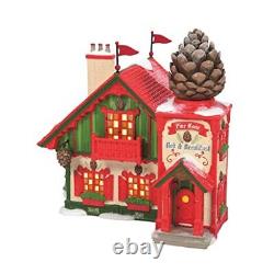 Department 56 North Pole Village Pine Cone Bed and Breakfast Lit Building 6.9