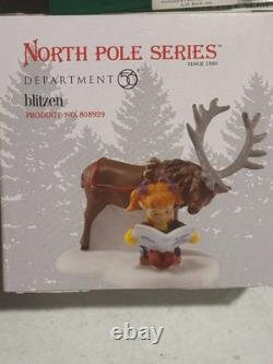 Department 56 North Pole Village Reindeer Blitzen 808929 New in Box RARE