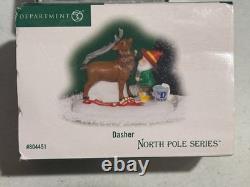 Department 56 North Pole Village Reindeer Dasher 804451 RARE SIGNED